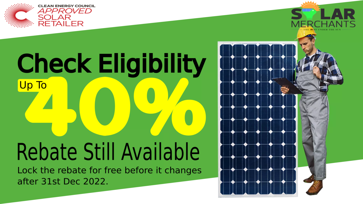 Check Rebate Eligibility For Up To 40 Solar Merchants Australia’s
